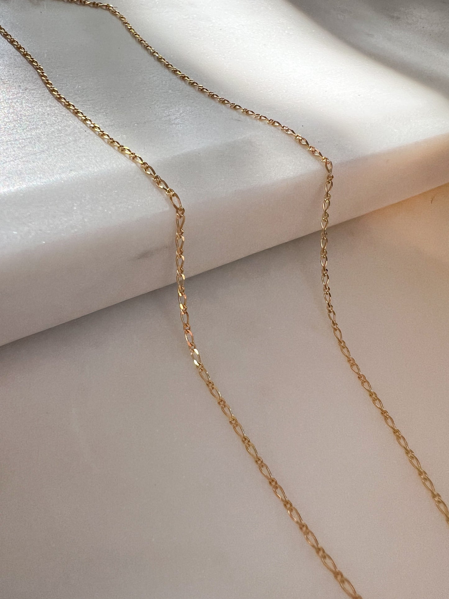 9k Gold Figaro 1+1 Link (1.2mm)