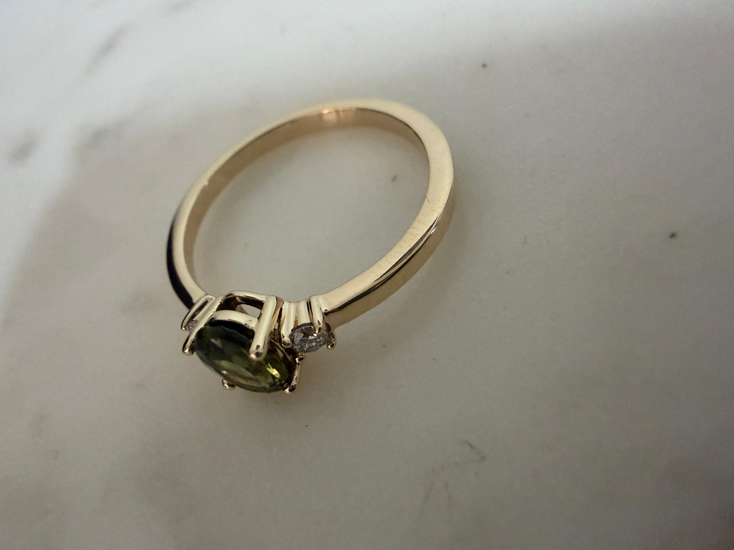 Sapphire and Lab Diamonds ring