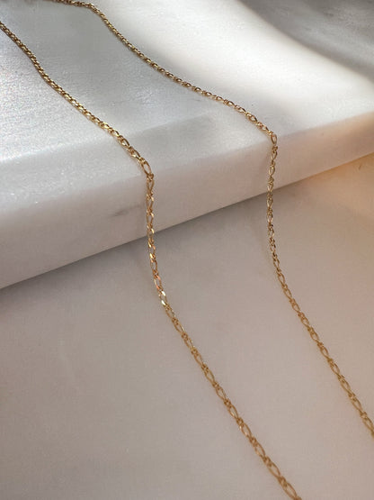 9k Gold Figaro 1+1 Link (1.2mm)