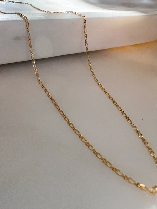 9k Gold Figaro 1+1 Link (1.2mm)