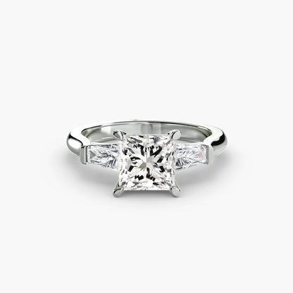 Three-Stone Ring (Baguette Side Stones)