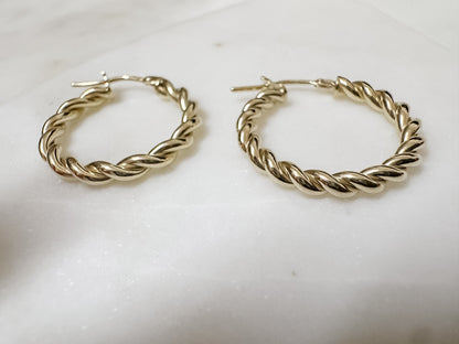 Twisted Hoops | 9kt Yellow Gold