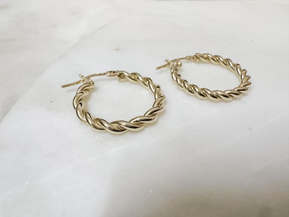 Twisted Hoops | 9kt Yellow Gold