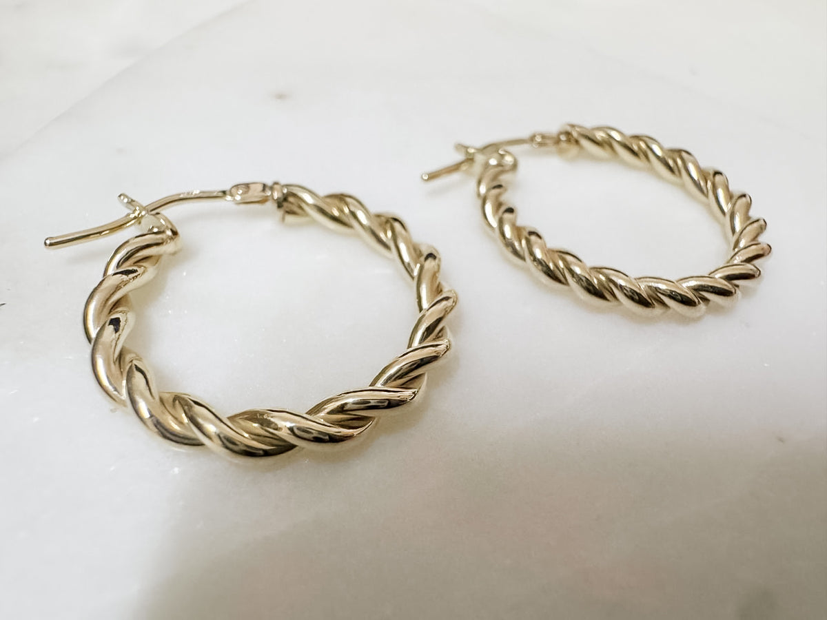 Twisted Hoops | 9kt Yellow Gold