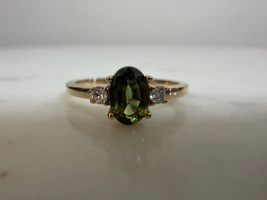 Sapphire and Lab Diamonds ring