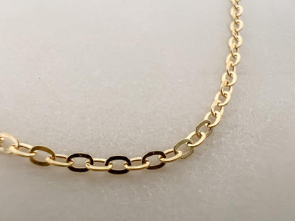 Yellow Gold Hollow Link Chain